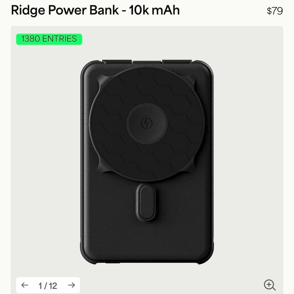The Ridge Magnetic Power Bank 10,000mAh 20W 5-in-1 Portable Charger